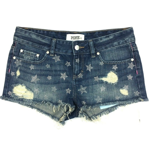 PINK Victoria's Secret Pants - Victoria's Secret Pink Distressed Denim Shorts